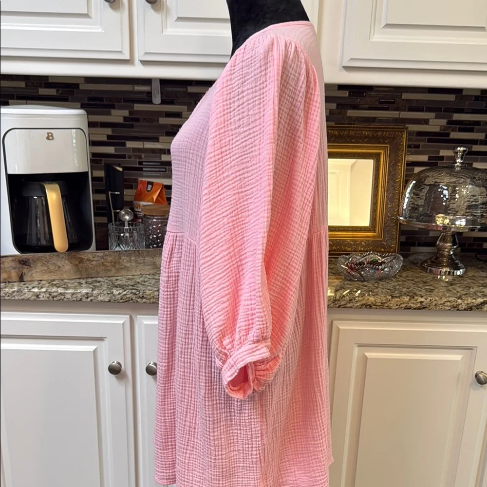 HYFVE Pink Textured Dress Large - Picture 4 of 5